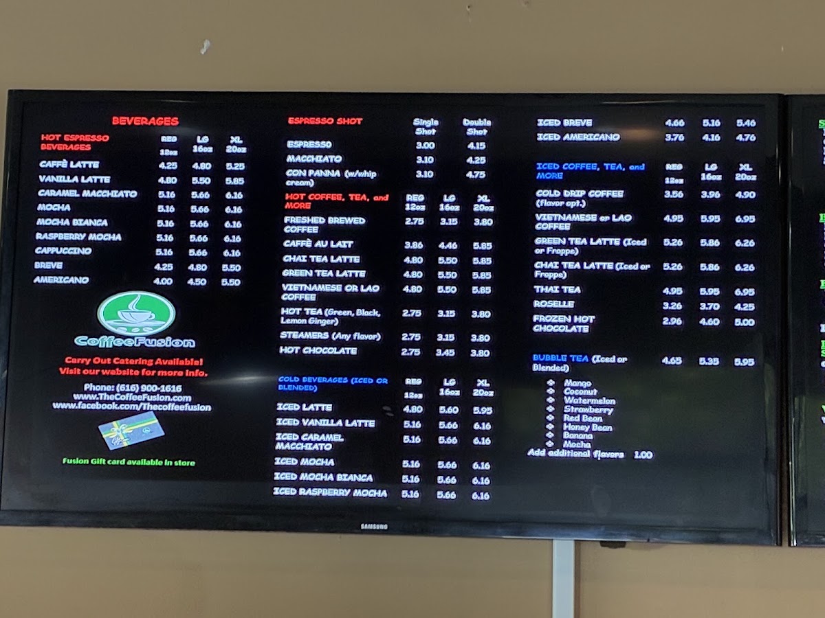 Coffee Fusion Menu - Image 2