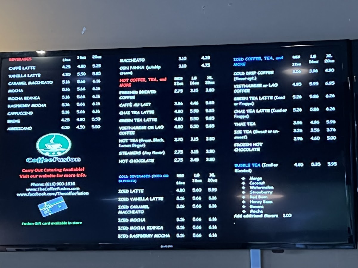 Coffee Fusion Menu - Image 3